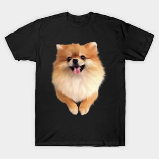 Pomeranian Dog Smiling, Love Pomeranians T-Shirt